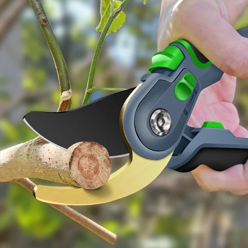 Professional Bypass Pruning Shears, Heavy Duty Garden Hand Pruner with Sharp SK5 Steel Blades, Anti-Slip Handle Gardening