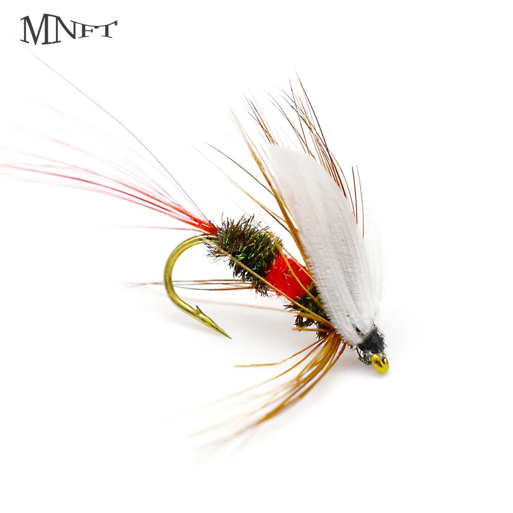 MNFT 6 pezzi 10 # Esca per la pesca a mosca alla trota all'aperto con mosche secche di Royal Wulff