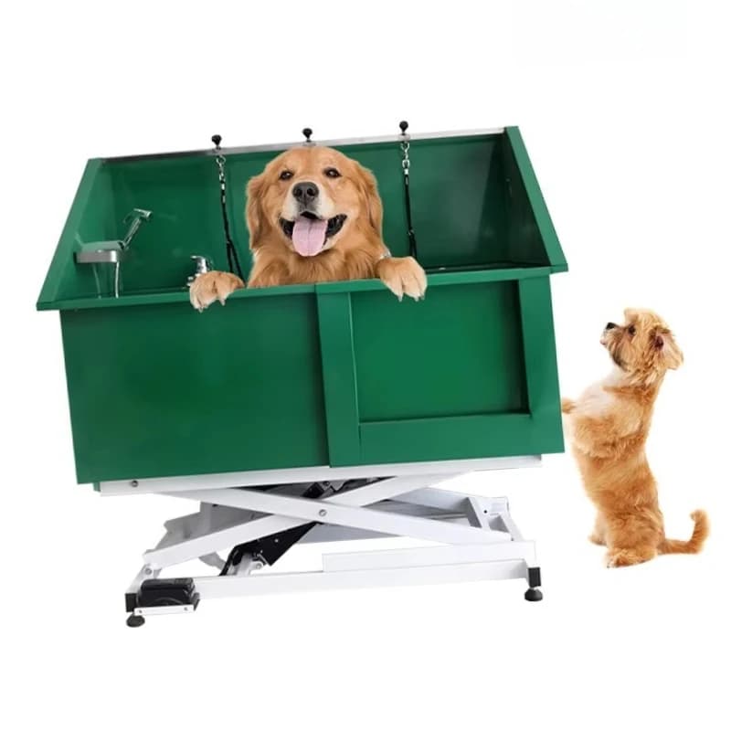 Vasca da Bagno Elettrica per Toelettatura Animali 2026 in Acciaio Inox: Sistema di Pulizia Regolabile in Altezza per Forniture per Animali