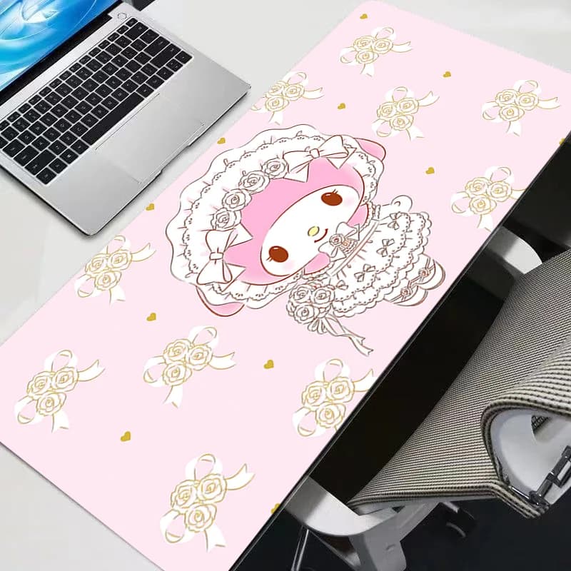 My Melody 90x40cm XXL mouse pad, mini PC keyboard desk mat, laptop gaming accessories, mousepad, perfect gift idea