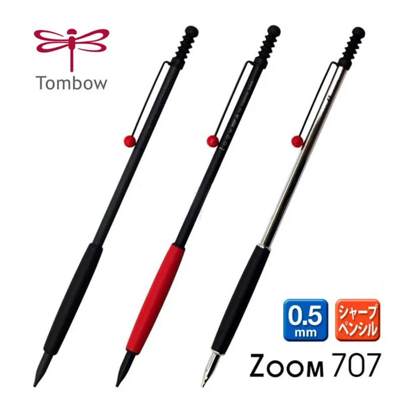 TOMBOW Mini Mechanical pencil with slim design Japanese Chancellery ZOOM 707 Gift pen SH-ZS Metal pen for anti-breaking pencils