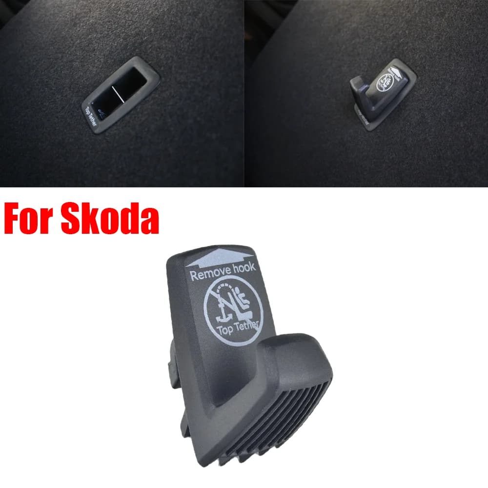 Car Rear Seat Isofix Luggage Compartment Hook Baggage Organizer Holder For Skoda Kamiq Karoq Kodiaq Octavia Rapid Scala Superb