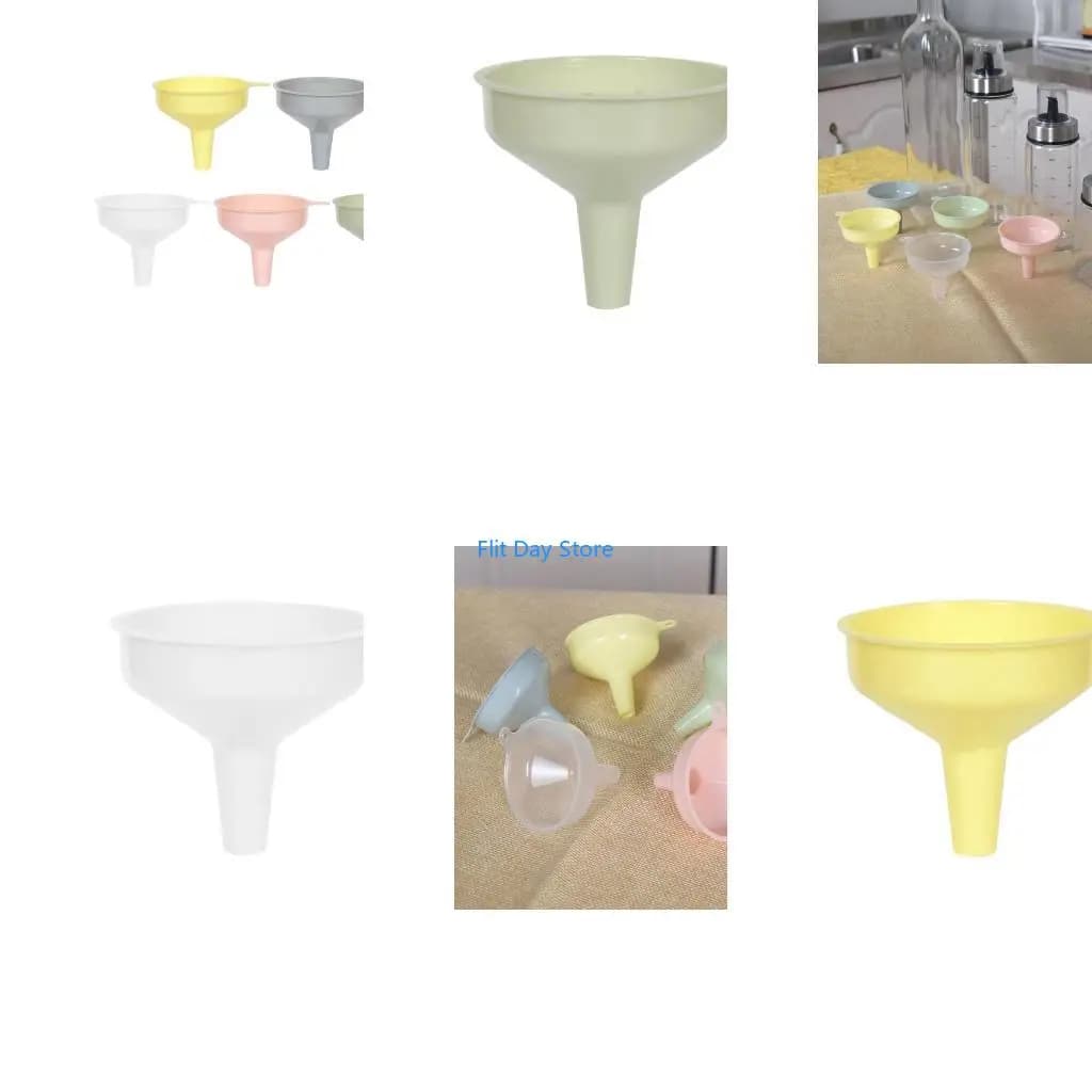 F92C 5 PCS Color Funnel Set for for Lab Bottles Spices Powder Cosmetic Lotion Oill