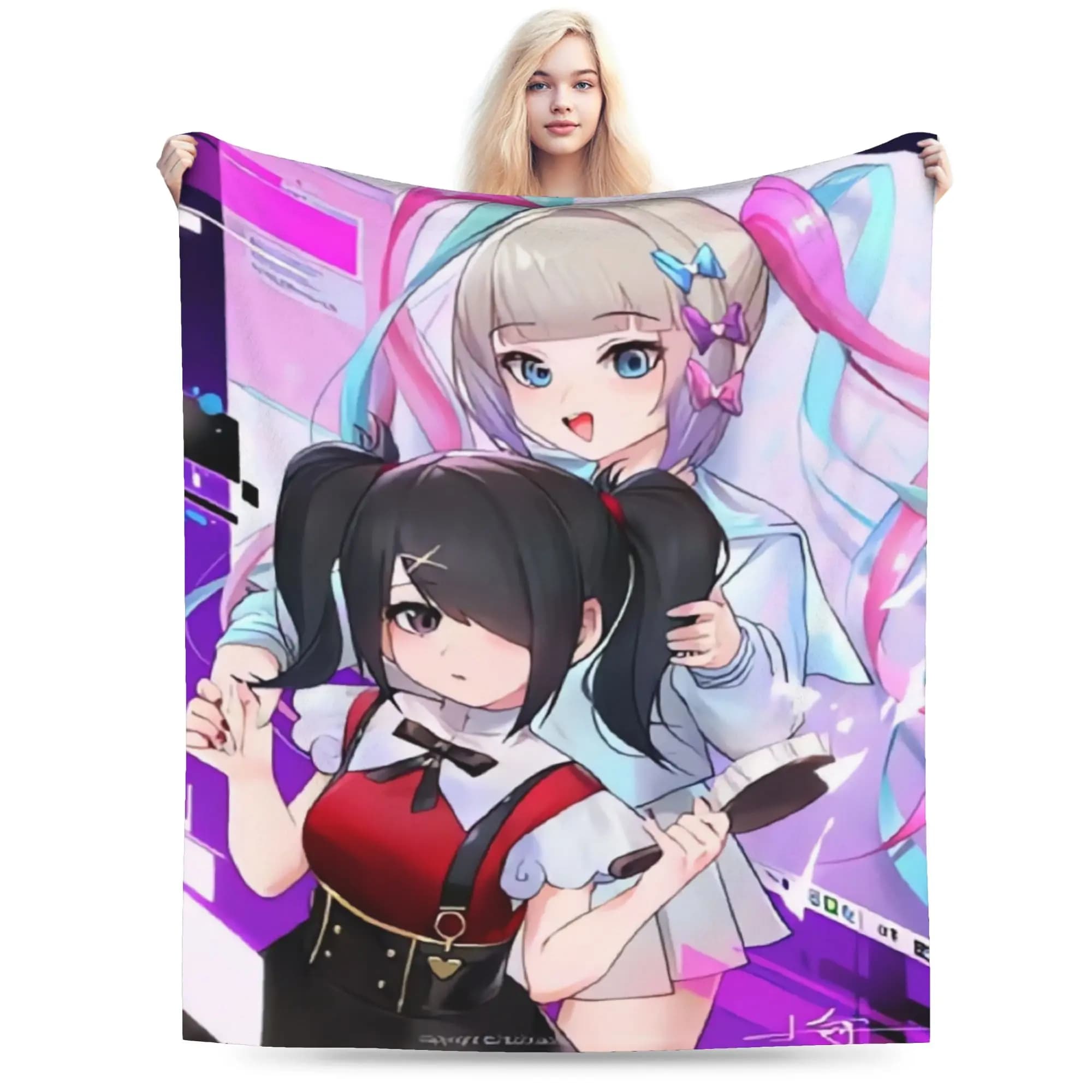 Coperta Calda e Morbida Needy Streamer Overload per Bambini e Adulti, Plaid in Peluche, Copriletto Soffice per Soggiorno, Copridivano in Flanella