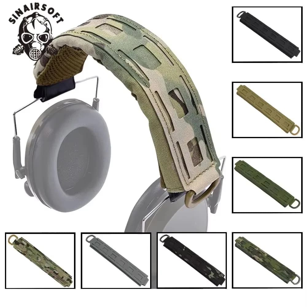Custodia protettiva modulare per supporto per cuffie Chiamata tattica Fascia per capelli Paraorecchie Custodia protettiva MOLLE per accessori di abbigliamento da caccia