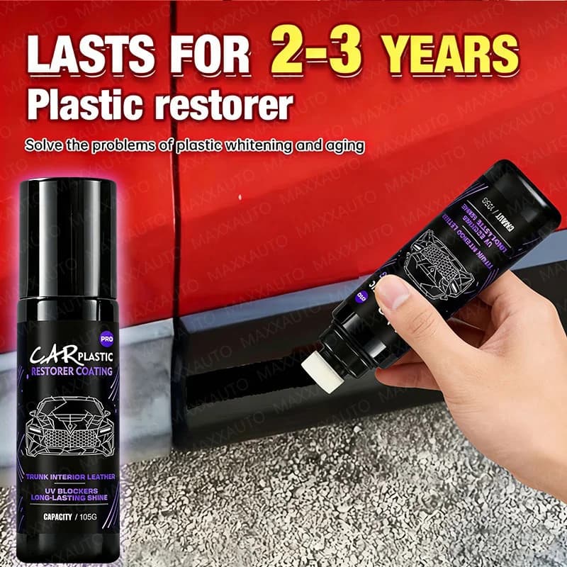 Restauratore di plastica per auto Rimozione graffi per auto Ritorno a lucentezza Rivestimento a lunga durata Rinnovatore di pelle Prodotto per la pulizia dello smalto per auto