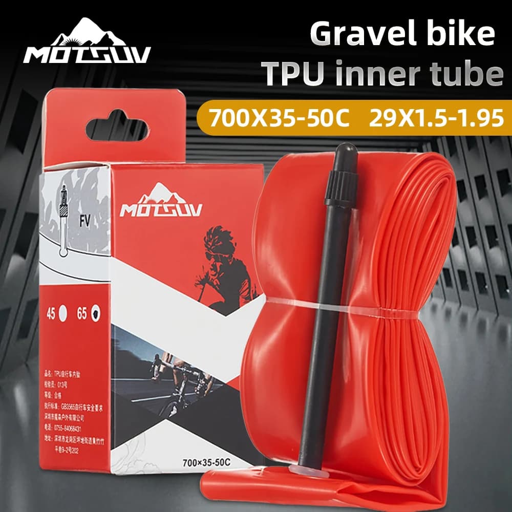 MOTSUV Bicicletta da strada Ultraleggera Ghiaia MTB Bike TPU Camera d'aria 700C X 35-50C Pneumatico da ciclismo Lunghezza 45/65mm Valvola francese Super leggero