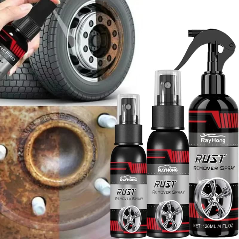 Universal Rust Remover Revitalizing Spray for Car Wheels Metal Surfaces Strong Decontamination Smooth Reliable 30/100/120ml