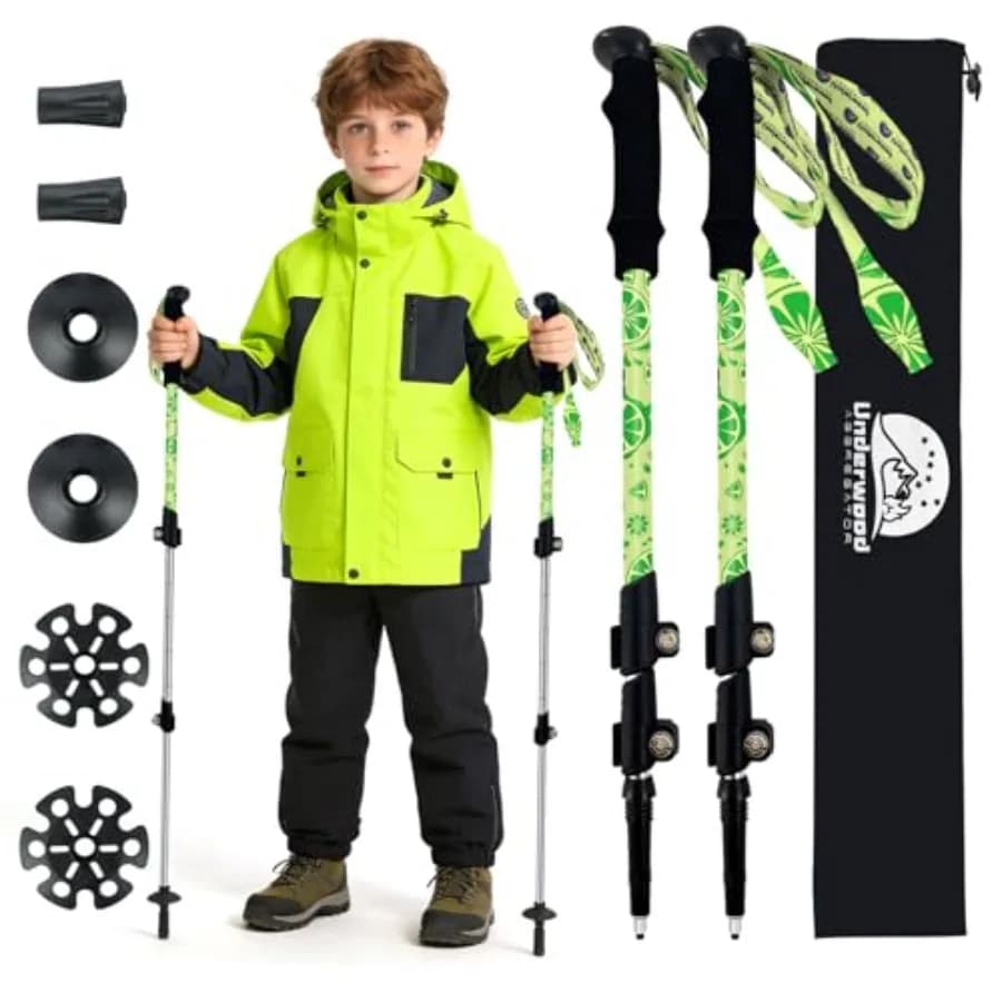 Collapsible Hiking Poles for - 2 Pack Aluminum Trekking Poles Collapsible Hiking Sticks, Lightweight Adjustable Travel Backpack