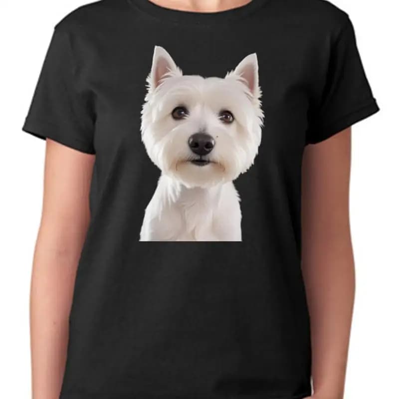 Maglietta da donna con cane West Highland