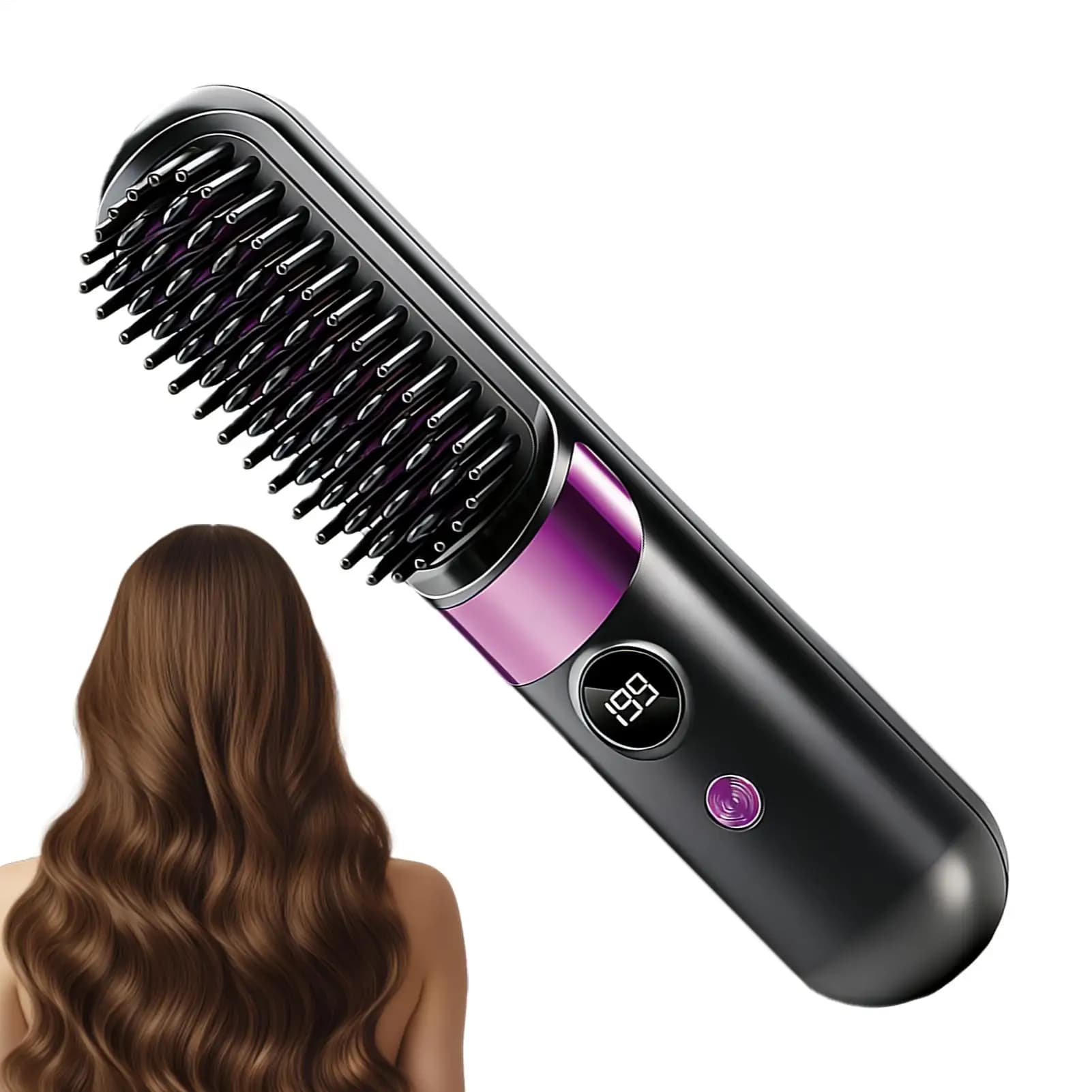 Hair heating comb, mini stretching ion comb, hair stretching brush