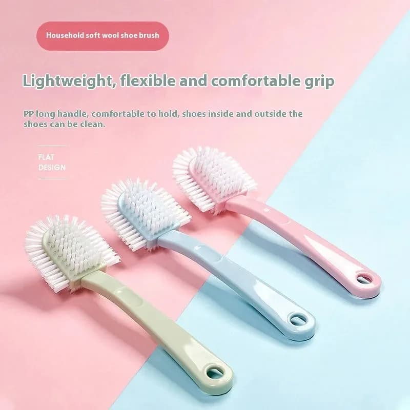 Set di spazzole per scarpe a 5 lati Setole morbide colorate Manico ergonomico Strumento di pulizia multifunzionale per scarpe Lavanderia WC Casa