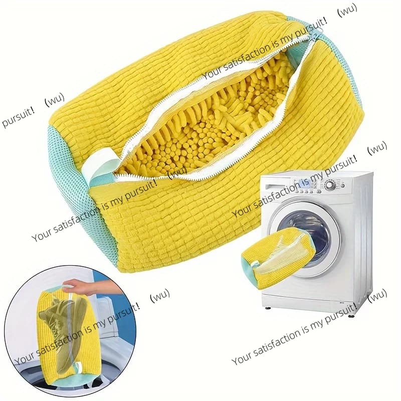 Shoe Wash Bag with Zipper Breathable Cotton Laundry Bag for Sneakers Delicates Gentle Machine Drying Reusable Laundry Shoe Bags