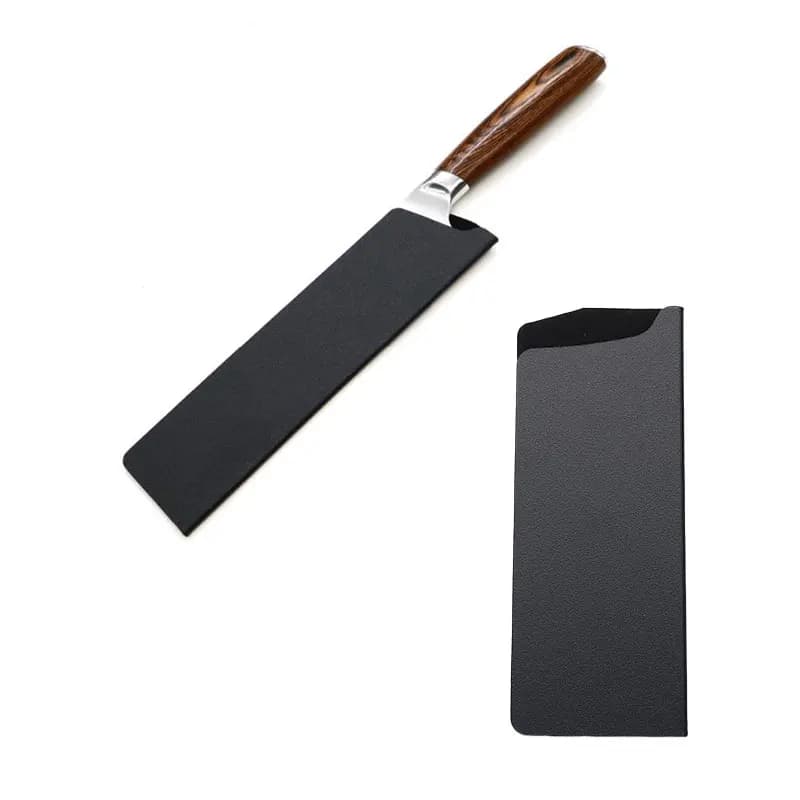 1PC Nero Rettangolo Coltello Da Cucina Guaina Coltello Da Chef Santoku Sushi Sashimi Mannaia Affettare Strumenti