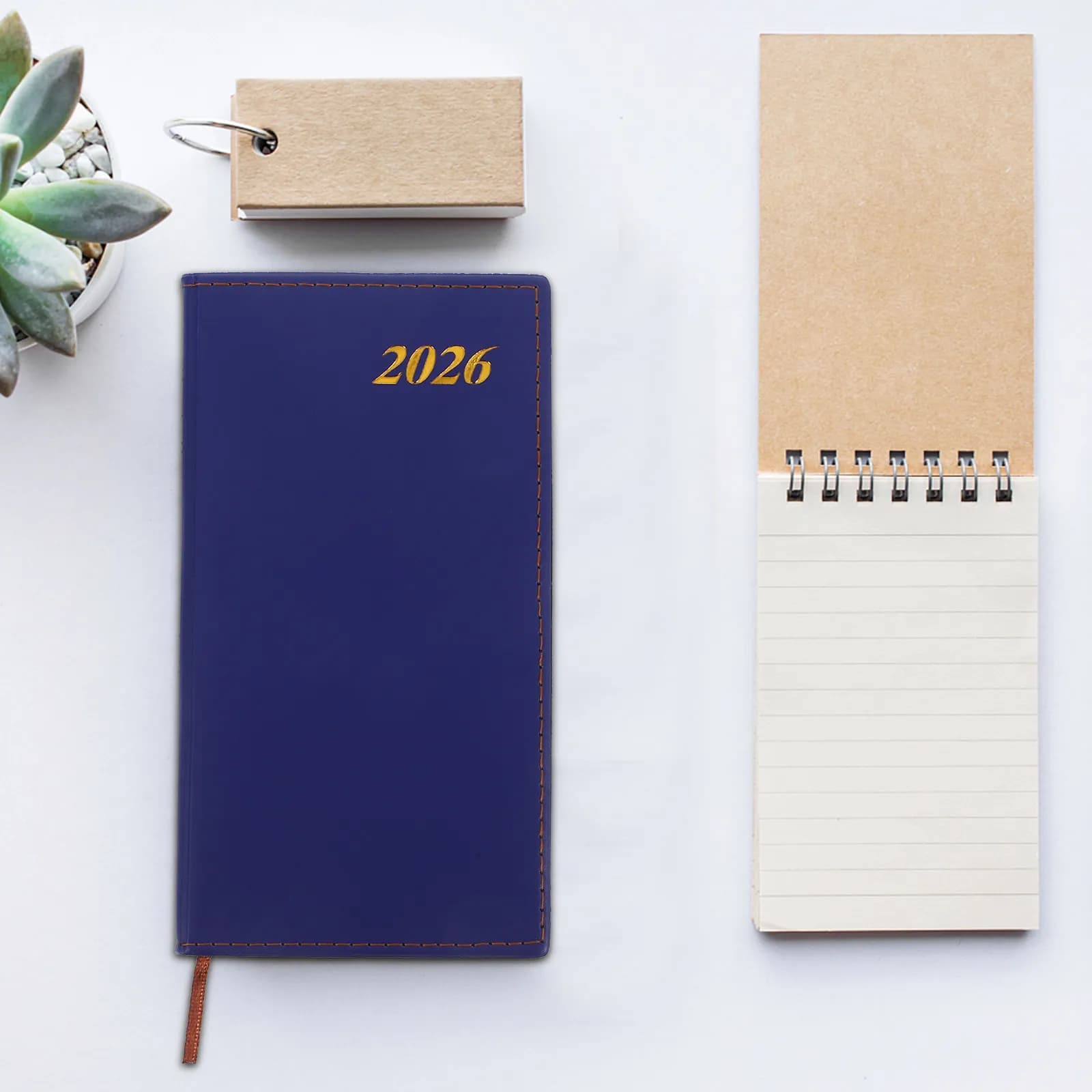 Agenda Settimanale 2026 Formato A6 Sottile con Copertina Effetto Pelle, Calendario Tascabile Portatile per Lavoro, Studio, Viaggi e Pianificazione Quotidiana