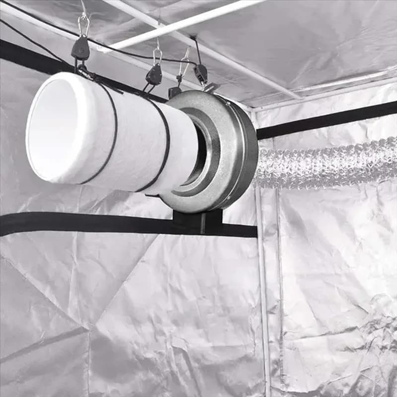 Pratico filtro al carbone da 4 pollici con purificatore d'aria a carbone Kit per tende da coltivazione Ventilazione per il controllo degli odori