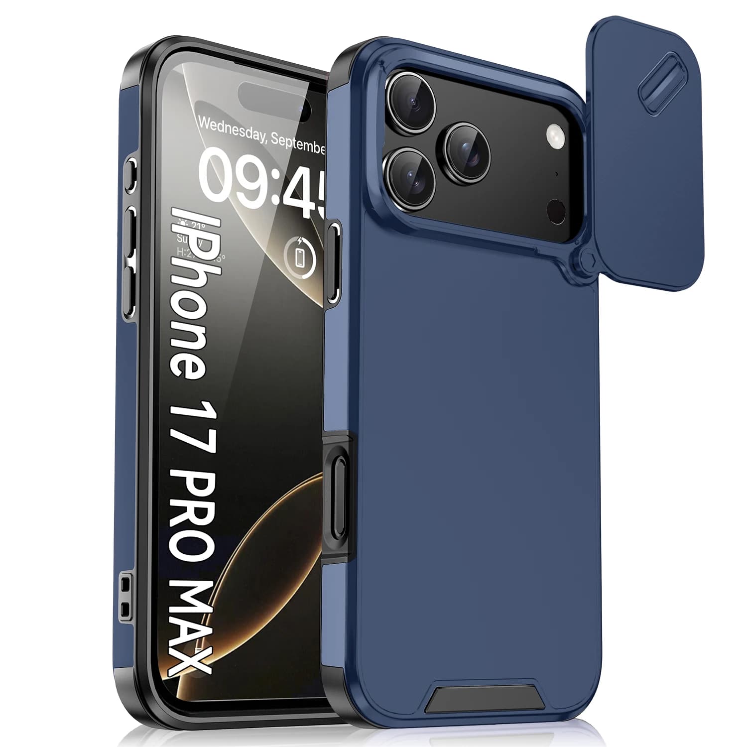 Custodia per telefono magnetica con protezione per lente scorrevole per armatura antiurto per IPhone 17 Air 17 16E 15 14 Plus 13 12 11 Pro Max Cover rigida Coque