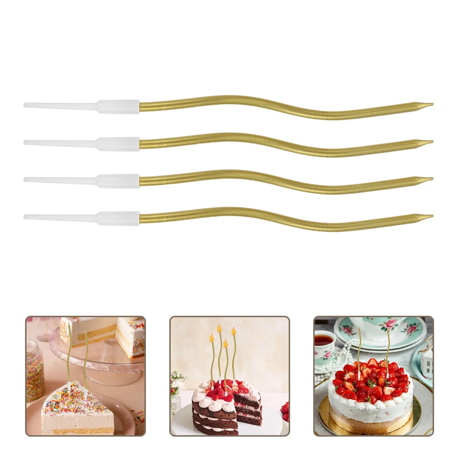 Set di 72 Candeline a Spirale per Compleanno, Fiamma Elegante e Intrecciata per Decorazione Torte e Cupcake, Ideali per Feste e Raduni Festivi