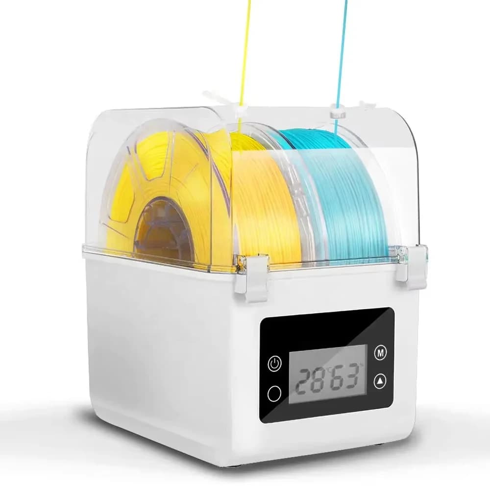 SH01 3D Printer Filament Dehydrator Dry Box Upgraded Fan Spool Holder for Prototyping PLA Filament Storage