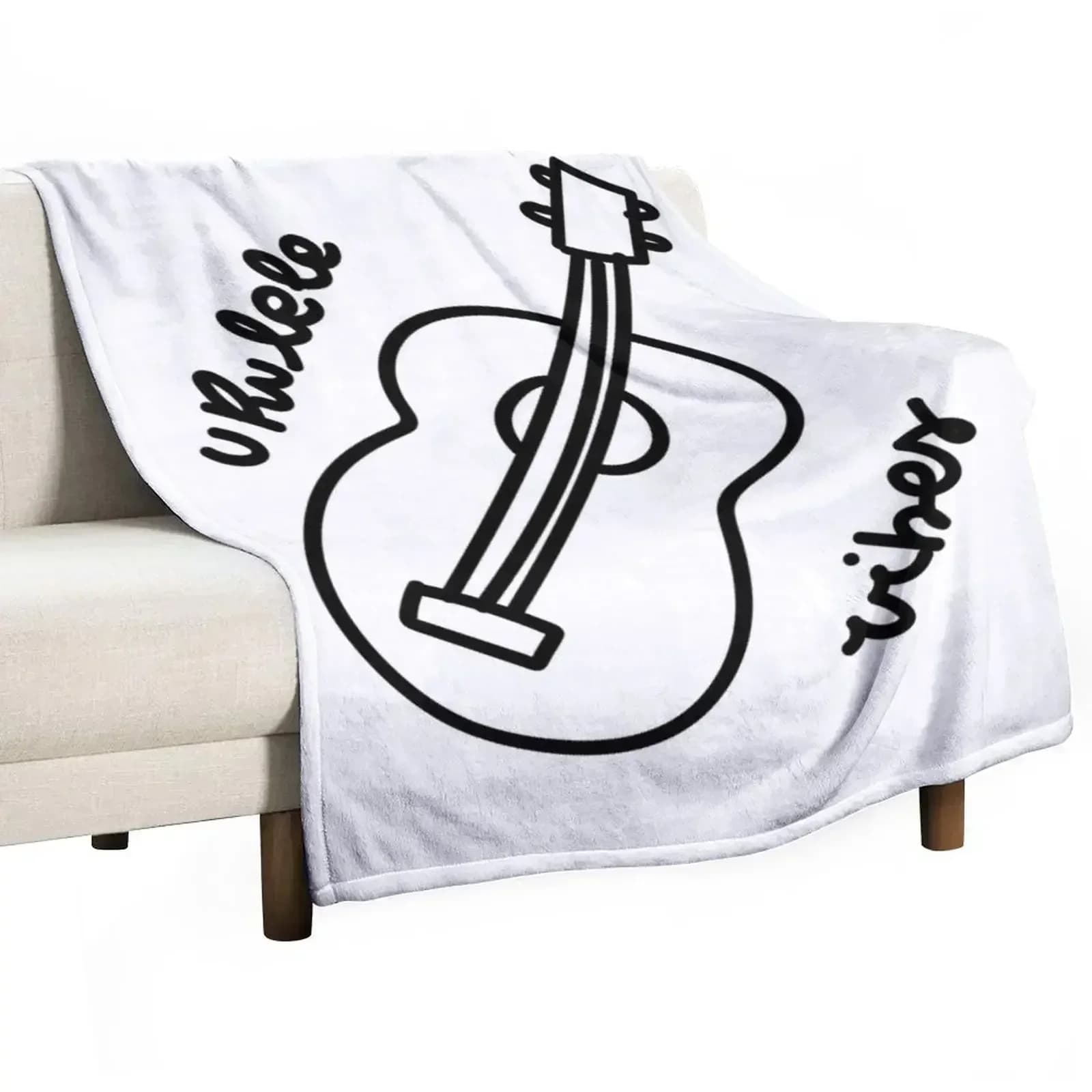 Ukulele Vibes Throw Blanket No Pilling Soft Warm Blanket for Bed