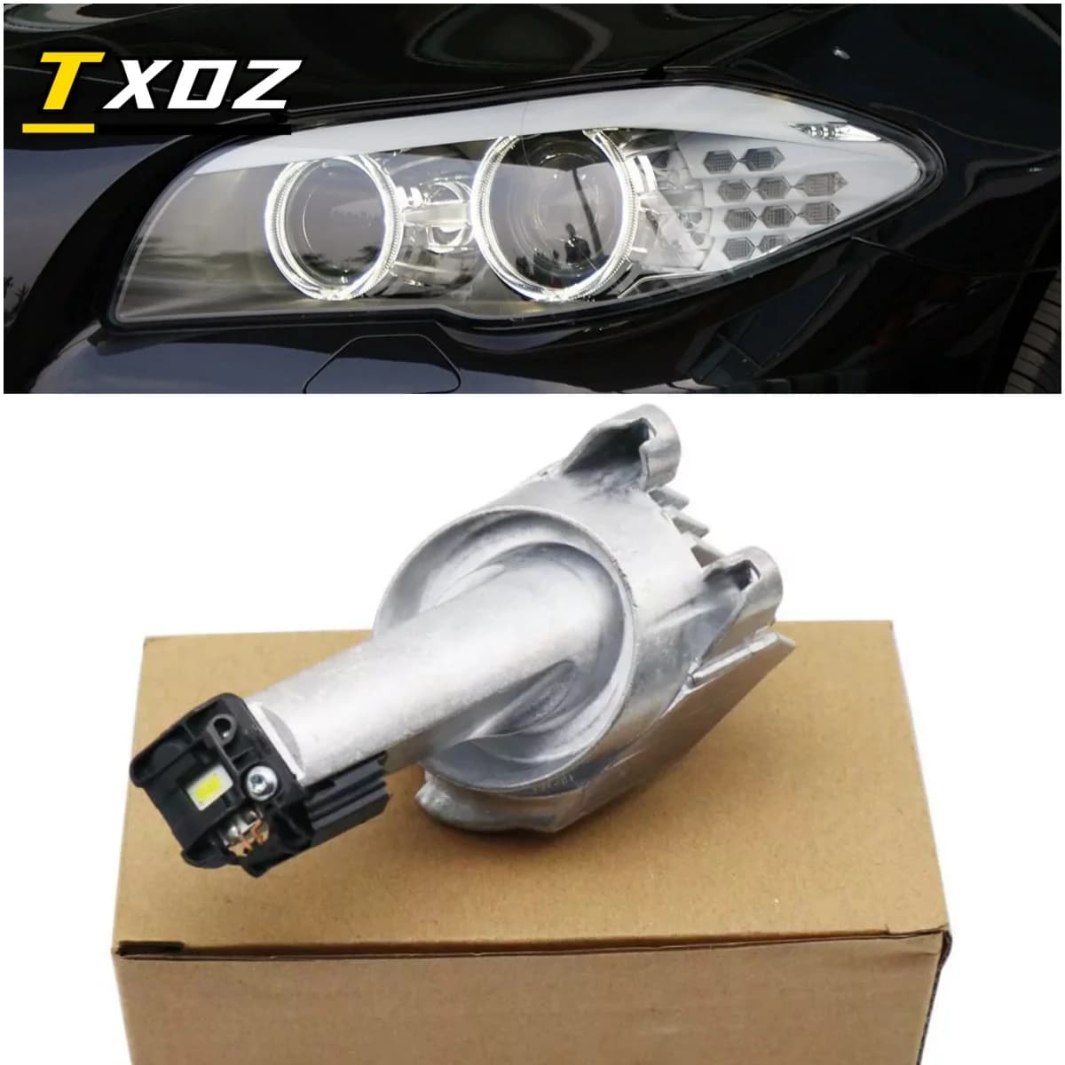 Anello luminoso bianco Angel Eyes per BMW 2011-2013 F07 F10 F11 528i 535i 550i Modulo luce di guida diurna allo xeno Modulo LED a diodi