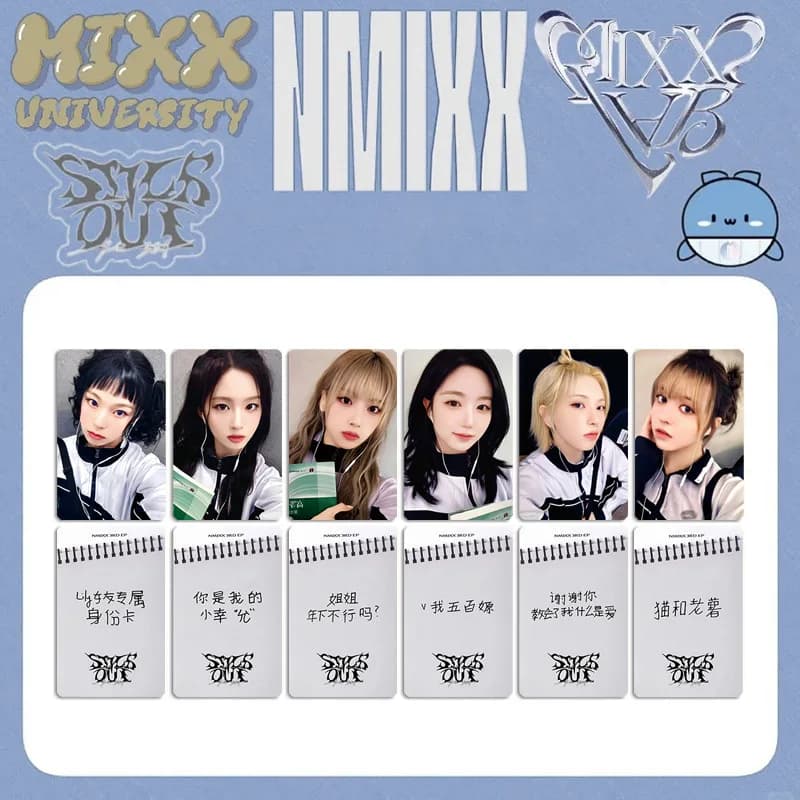 6 Pz/set Kpop NMIXX STICK OUT: FORWARD Album Cinese Ver Selfie Carte Haewon Sullyoong Bae Moda Photocards Ventole Da Collezione