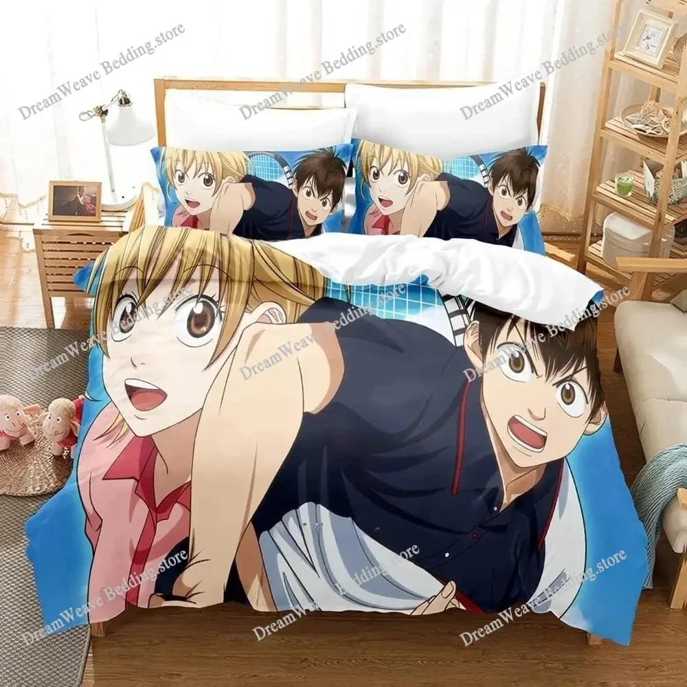 Set di Biancheria da Letto BabySteps, Singolo, Matrimoniale, Queen, King Size, Set per Camera da Letto Adulti e Bambini, Set Copripiumino con Stampa 3D Anime