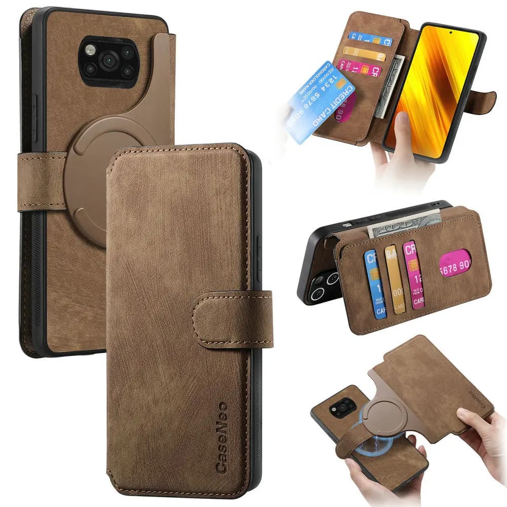 Per POCO X3 Pro X 3 GT Custodia di lusso Magnete 2 IN 1 Portafoglio RFID staccabile Fonda Xiaomi Poco X3 Custodia Mi Phone PocoX3 NFC Flip Cover