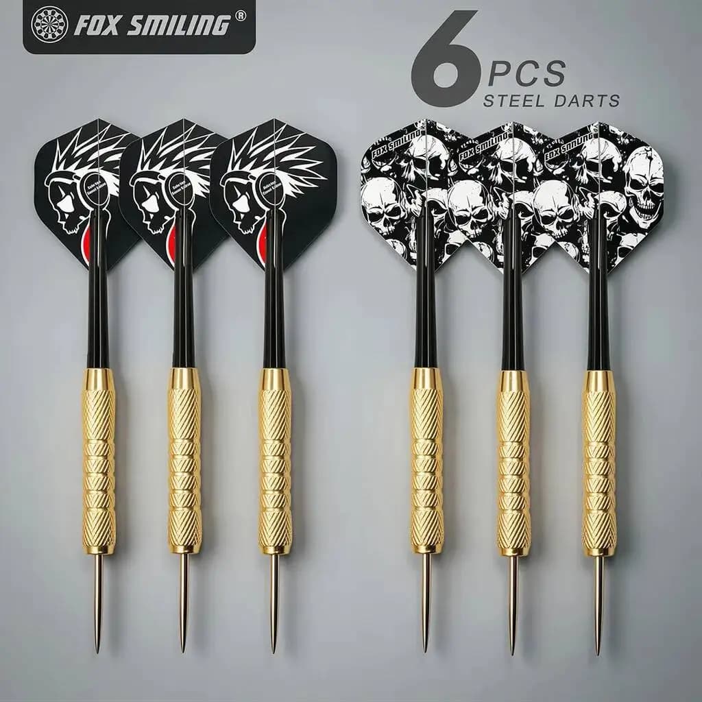 6 Pezzi Punte in Acciaio per Freccette da 18g, Punte in Acciaio per Freccette Fox Smiling 100% Originali