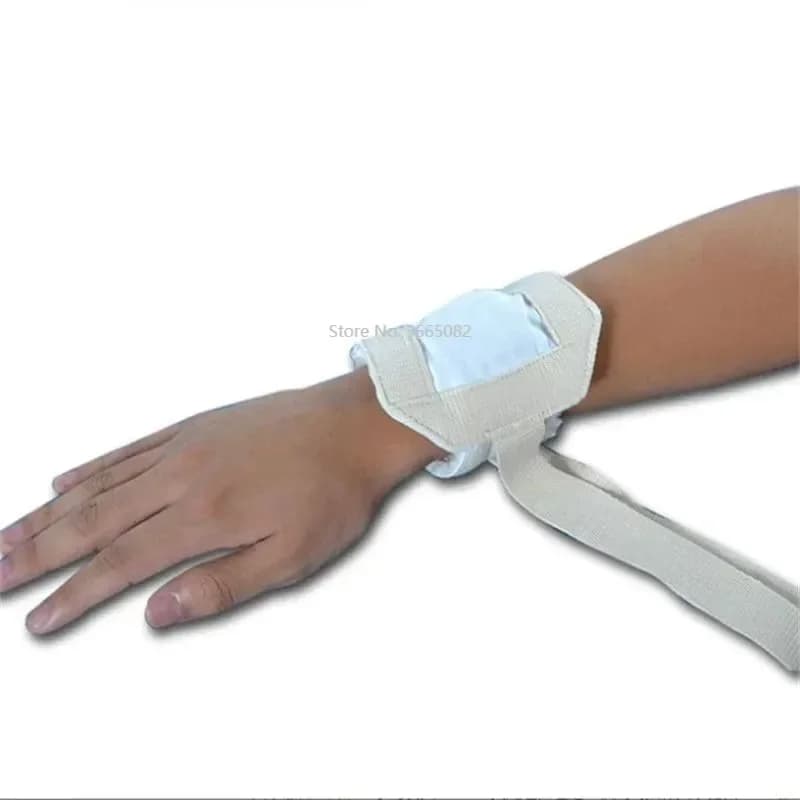 Semplice cinturino per la contenimento del polso della mano Cinghia di fissaggio del cuscino morbido in velluto di agnello di cotone per sala operatoria a quattro arti per il vincolo del paziente