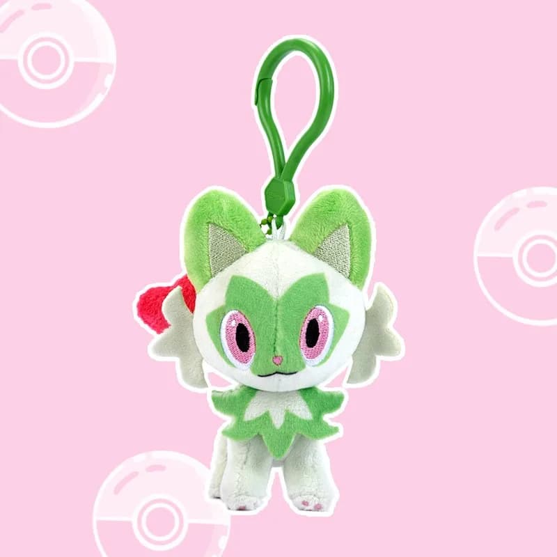 Genuino Pokemon Sprigatito Love Serie Kawaii Peluche Ripiene Portachiavi Zaino Ciondolo Portachiavi Bambola Regali Di Compleanno Per Il Capretto Ragazzo