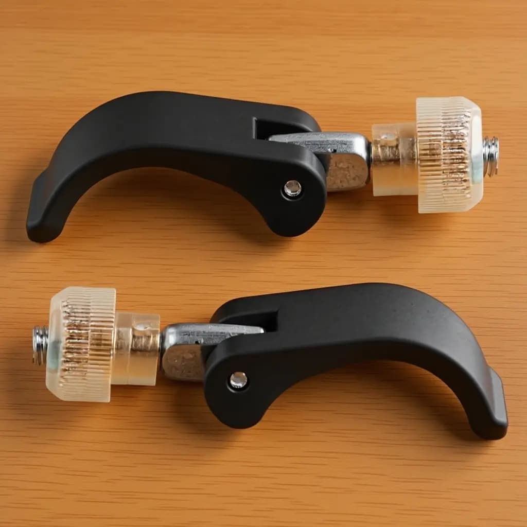 2 Pezzi Blocco di Sicurezza Esterno Leggero in Nylon per Bastone da Trekking, Clip di Fissaggio Regolabile con Chiusura a Scatto per Escursionismo e Trekking