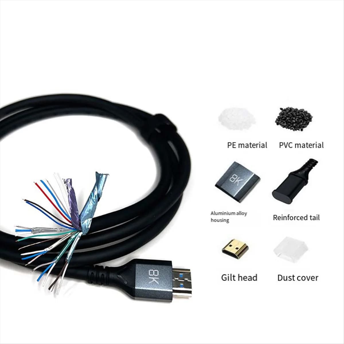 NEW!! 8K HDMI-Compatible 2.1 Cable 4K@120Hz 8K@60Hz 48Gbps High Speed for Video Cable PC Laptop Projector