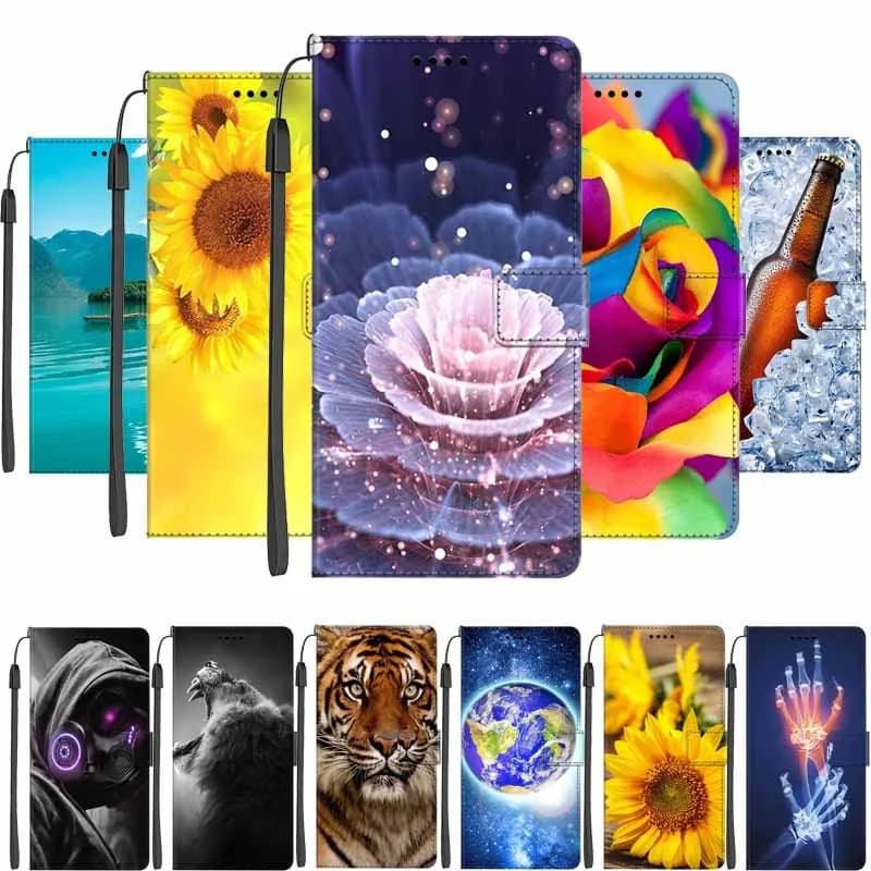 Magnetic Leather Case for Infinix Hot 60 Pro Cover Case Flip Wallet Book Cover Bag for Infinix Hot 50i 50 5G 2024 Fashion Shells