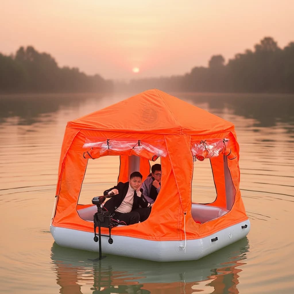 Tenda Gonfiabile Portatile Pieghevole per Campeggio all'Aperto, Zattera Galleggiante per Famiglia o Amici