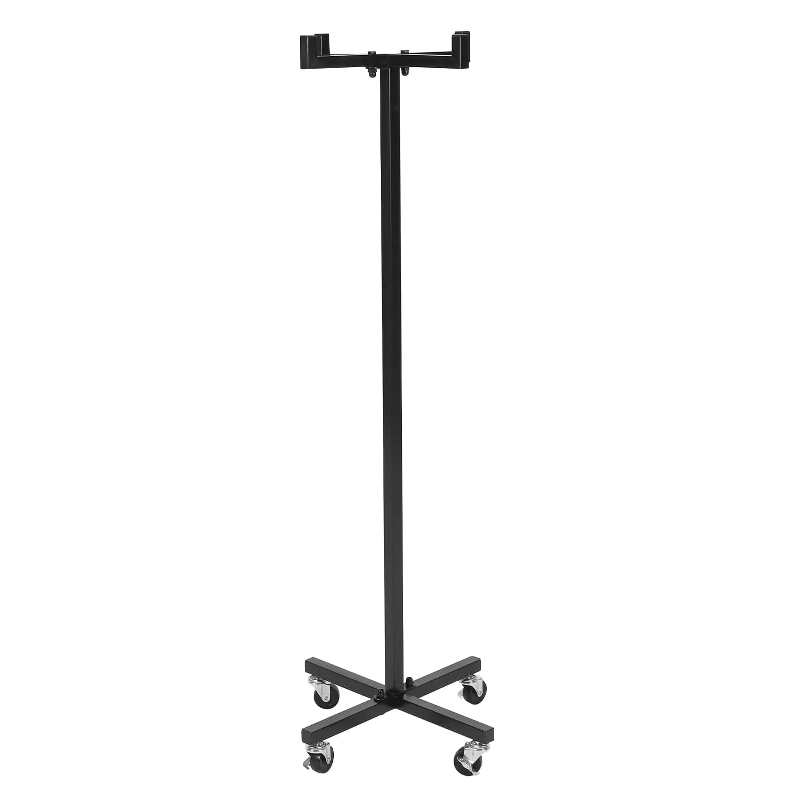 4 wheel trolley with locking ring and swivel wheels, hand-sealable object trolley, height 120 cm/46.8 inch, for school, gym, exercises and gym workout