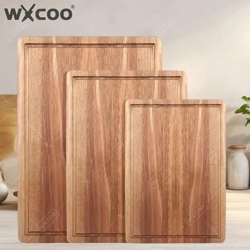 WXCOO Taglieri in Legno, Tagliere per Carne, Tagliere per Formaggi e Frutta, Blocchi da Taglio, Utensili da Cucina, Blocco da Macellaio