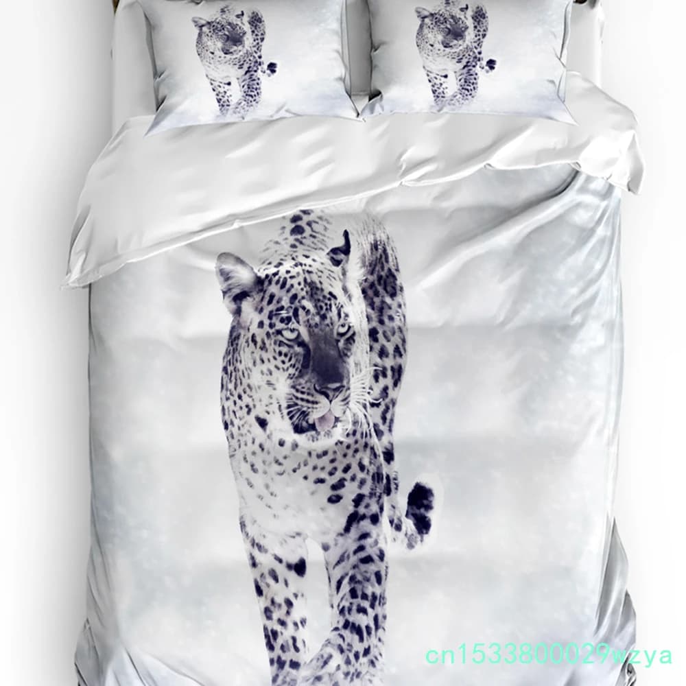 3pcs Bedding Set Wild Animal Leopard Home Textile Duvet Cover Pillow Case Boy Kid Teen Girl Bedding Covers Set