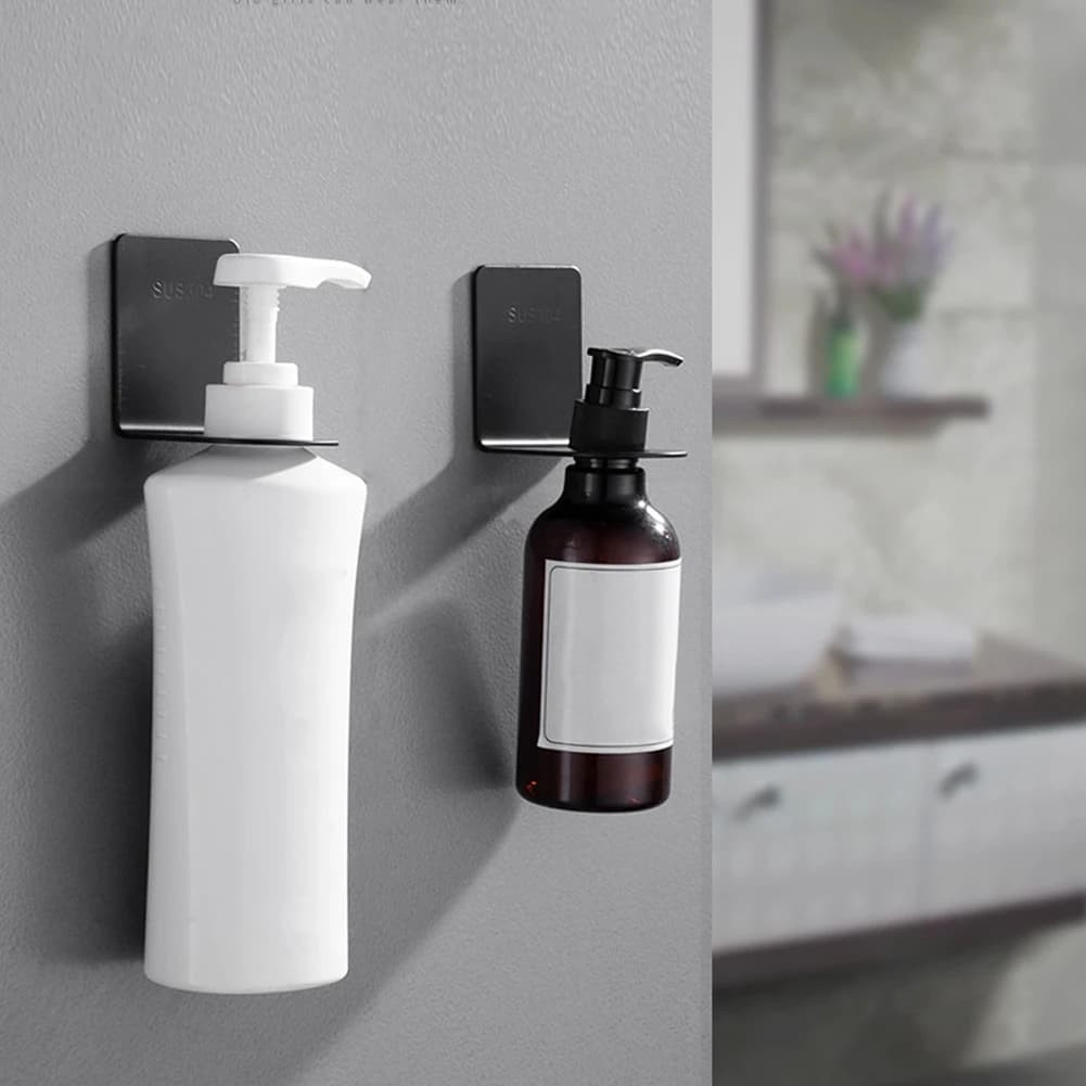 Supporto per Dispenser di bottiglie con pompa per sapone a parete in acciaio inossidabile supporto per Dispenser di sapone da parete per forniture da cucina per bagno