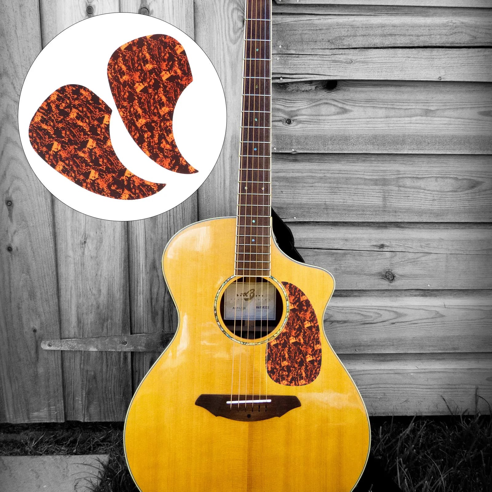 5Pcs Guitar Pickguard Self Adhesive Easy Tear Anti Scratch Plate Acoustic Folk Guitar Parts Supplies Ukulele Pickguard