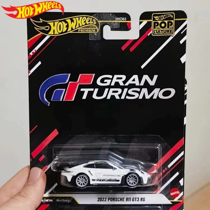 New Hot Wheels 2026 Premium New Pop Culture 2022 Porsche 911 Gt3 Rs Gran Turismo 1:64 Pressofuso Modello di Auto Da Collezione Veicolo Giocattolo
