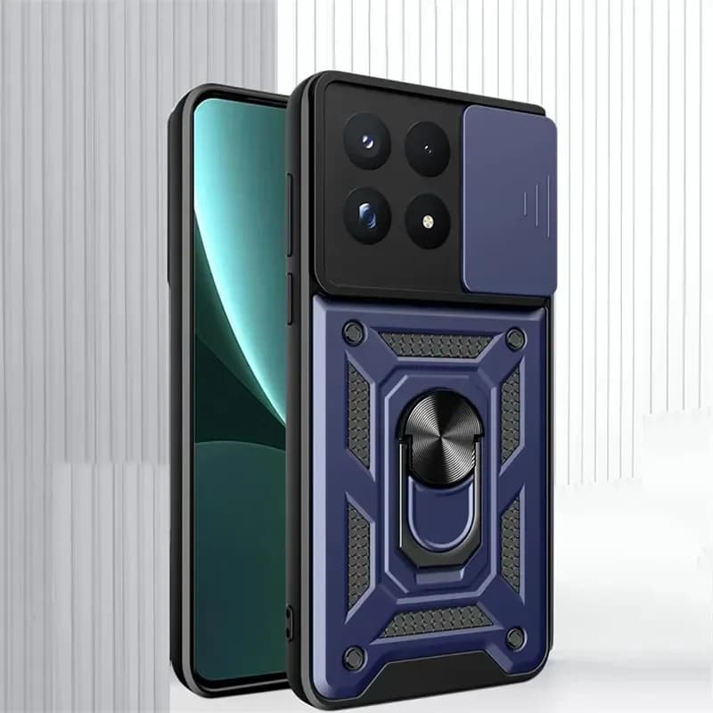 Window Case For Xiaomi Poco F9 Ultra Pro Magnetic Ring Armor Hard Silicone Cover For Xiaomi Poco F9 Ultra Pro Anti-Strop Shell