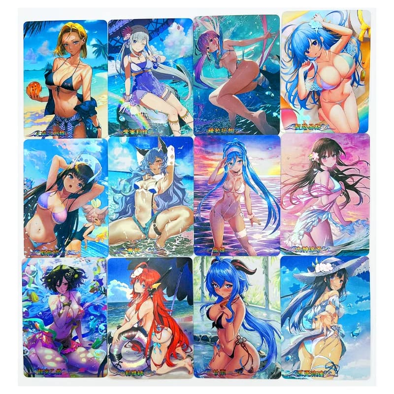 55 pcs/set ACG Sexy Android 18 Rem swimsuit 8.8*6.3cm toys Hobby Hobby collection collection of collectible games Anime cards
