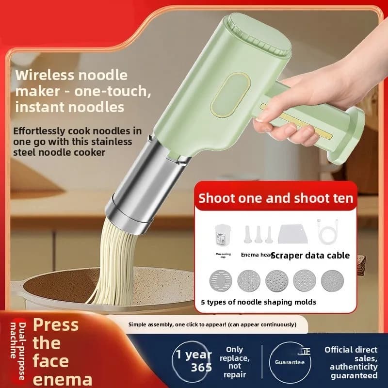 Estrusore automatico portatile per pasta, macchina per pasta senza fili per estruire pasta fatta in casa in varie forme