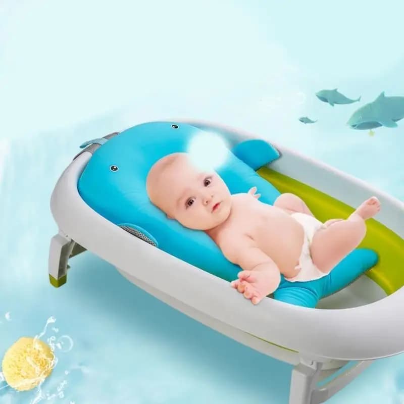 581F Cuscino per bagnetto per bambini Letto per doccia galleggiante per neonati e bambini Design antiscivolo con parte