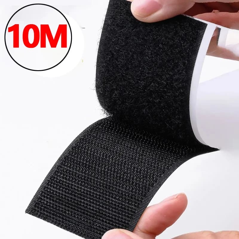 Nastro Adesivo in Velcro Resistente da 1-10M, Striscia di Chiusura in Nylon Autoadesiva per Auto, Casa, Ufficio, Fai-da-Te e Artigianato