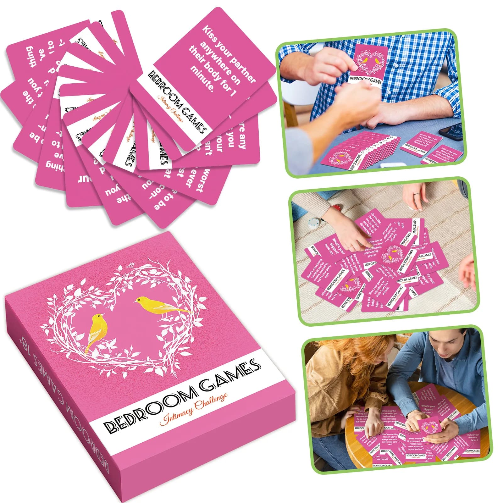 1 Mazzo di 50 Carte da Gioco per la Camera da Letto - Carte Sfida per Coppie, Gioco di Intrattenimento per Serate Romantiche