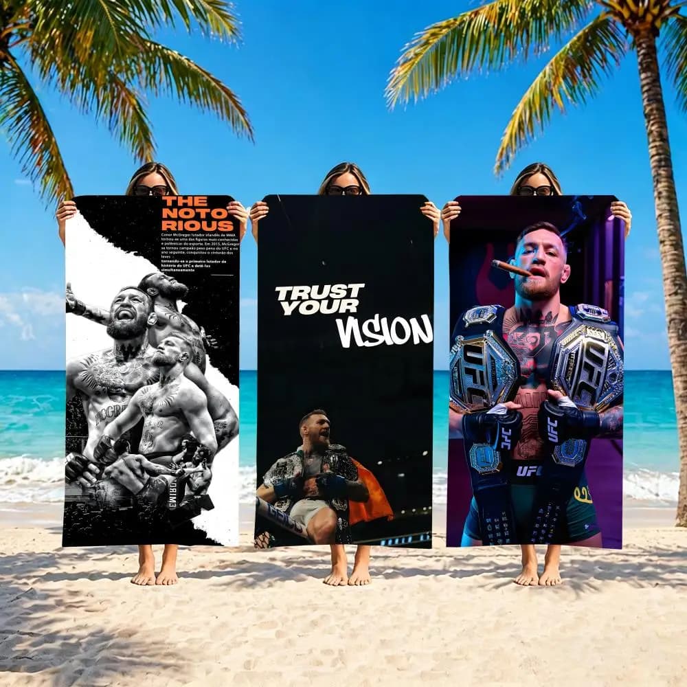 C-Conor McGregor Towel Towel Soft Pool Gift For Travel Gym Shower Cool Camping Quick Dry Sports Large Beach Towel