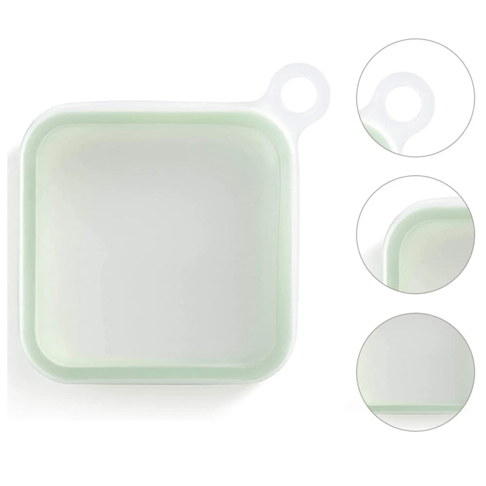 Contenitore Portatile in Silicone per Sandwich e Toast con Manico, Scatola per Snack, Porta Pranzo per Studenti e Lavoratori d'Ufficio