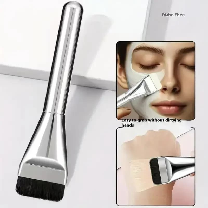 1 set Flat bottom brush with one word light liquid makeup brush with sponge makeup tools accessories for makeup foundation
